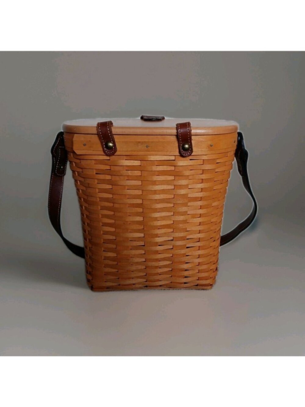 Longaberger 2000 Country Estate Large Saddlebrook Basket Purse Vintage - Picture 5 of 15